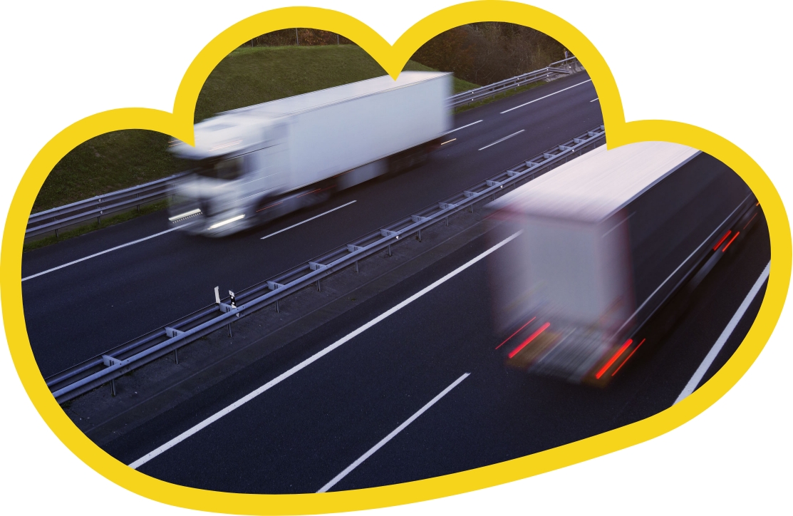 LKWs auf der Autobahn